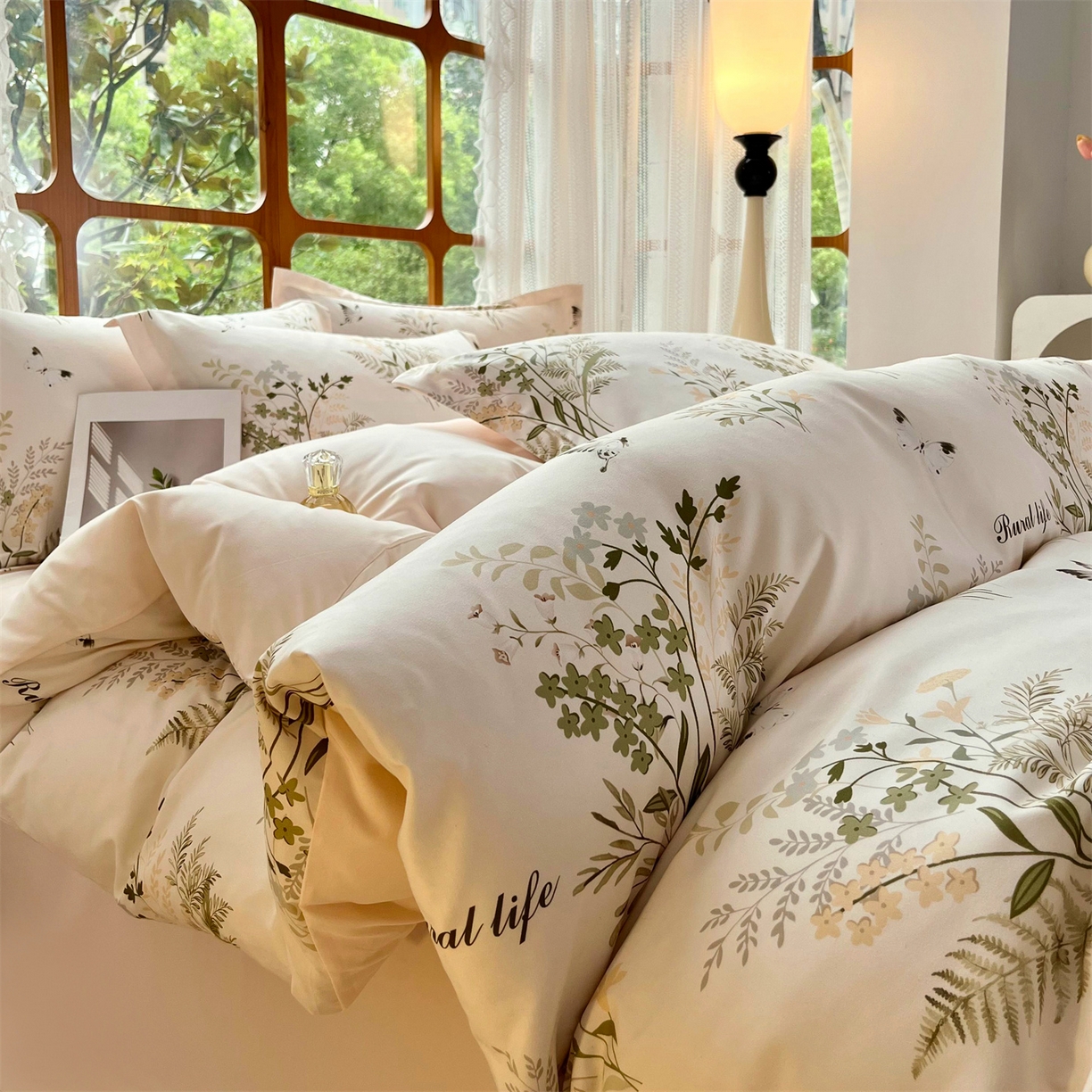 91家纺网 家纺一手货源 找家纺 佳宇轩 2025新款活性数码印花单人三件套双人四件套 忘忧草