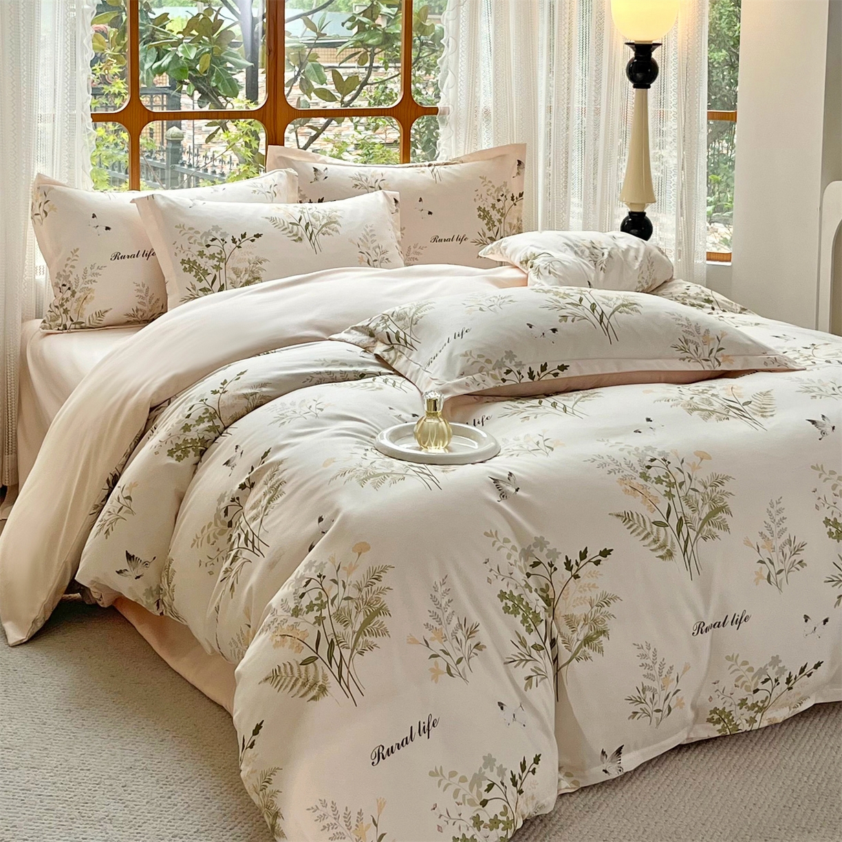 91家纺网 家纺一手货源 找家纺 佳宇轩 2025新款活性数码印花单人三件套双人四件套 忘忧草