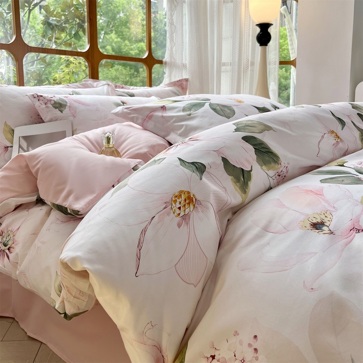 91家纺网 家纺一手货源 找家纺 佳宇轩 2025新款活性数码印花单人三件套双人四件套 欣欣向荣