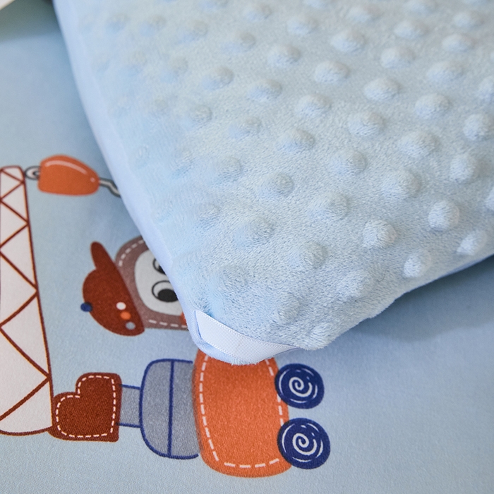 91家纺网 家纺一手货源 找家纺 天瑜家纺 2025新款针织棉豆豆绒大豆被冬被被子被芯 挖机蓝