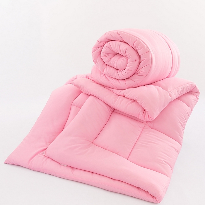 91家纺网 家纺一手货源 找家纺 VIP被业 2025新款简约纯色磨毛压被冬被被子被芯 粉色