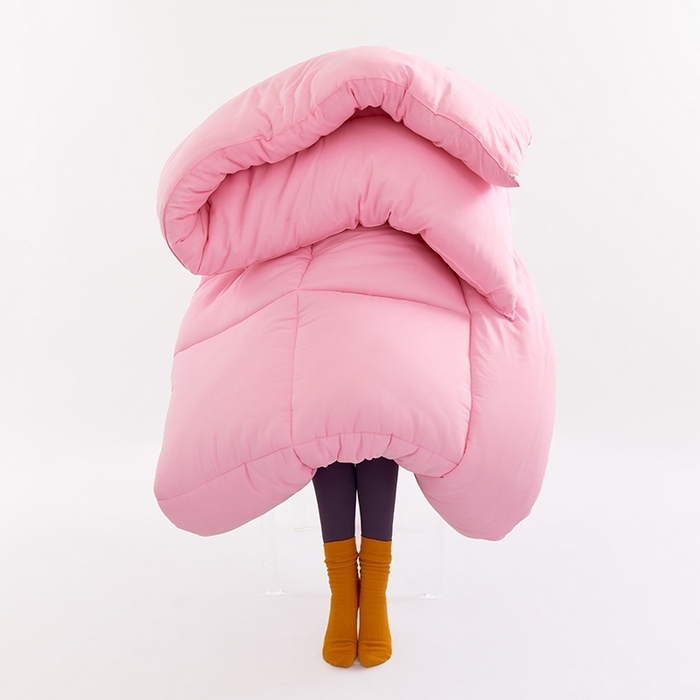 91家纺网 家纺一手货源 找家纺 VIP被业 2025新款简约纯色磨毛压被冬被被子被芯 粉色