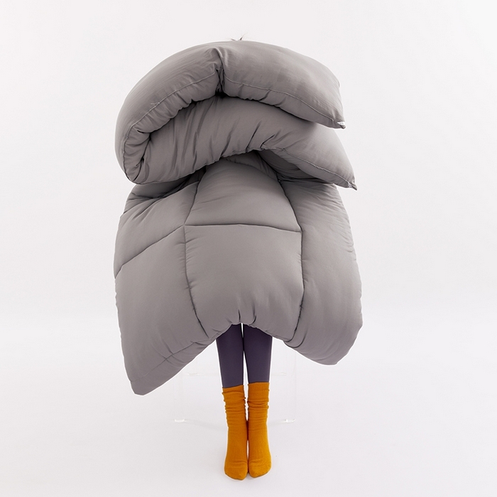 91家纺网 家纺一手货源 找家纺 VIP被业 2025新款简约纯色磨毛压被冬被被子被芯 灰色