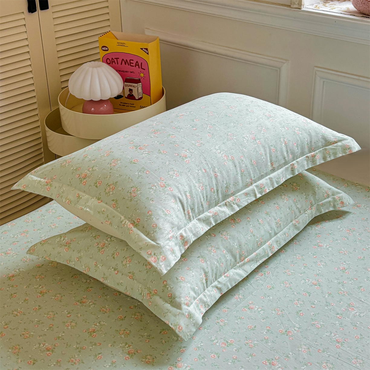 花梦欣 2025新款全棉纯棉印花单品系列-多规格枕套单品枕套枕套单件 幽兰时光蓝