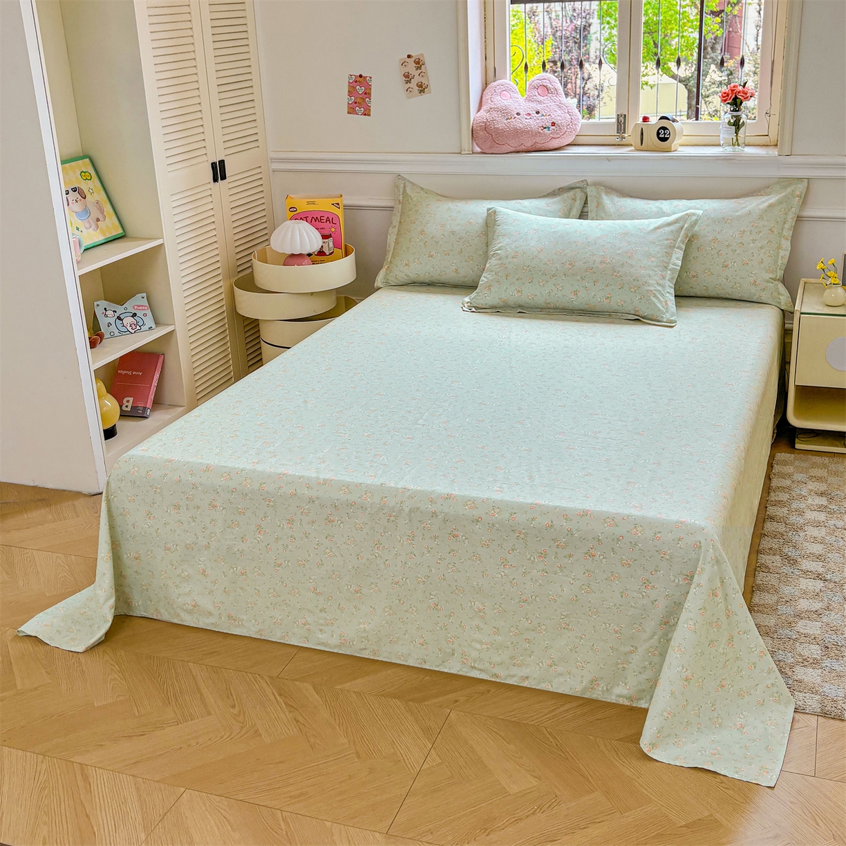 91家纺网 家纺一手货源 找家纺 花梦欣 2025新款全棉纯棉印花单品系列-多规格枕套单品枕套枕套单件 幽兰时光蓝