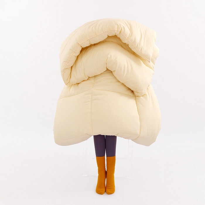 91家纺网 家纺一手货源 找家纺 VIP被业 2025新款简约纯色磨毛压被冬被被子被芯 米黄