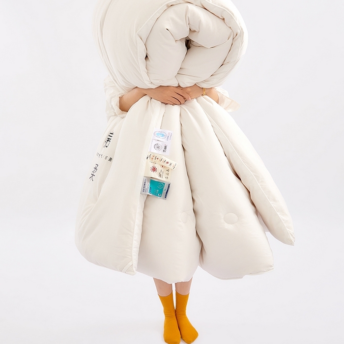 91家纺网 家纺一手货源 找家纺 VIP被业 2025新款简约棉柔水洗棉被芯冬被被子被芯 绵柔白