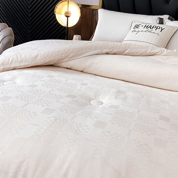 91家纺网 家纺一手货源 找家纺 （总）VIP被业 2025新款婚庆全棉纯棉肽元素提花冬被被子被芯