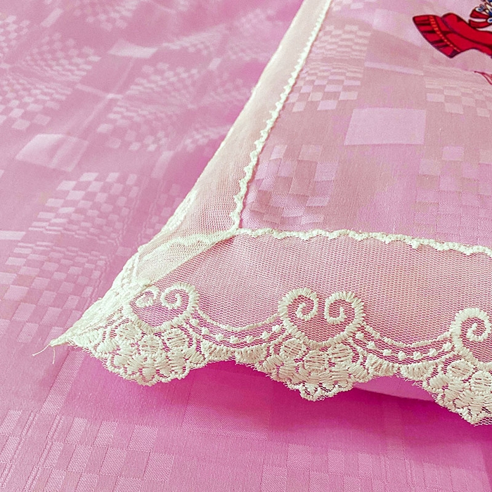 91家纺网 家纺一手货源 找家纺 VIP被业 2025新款婚庆全棉纯棉肽元素提花冬被被子被芯 粉色