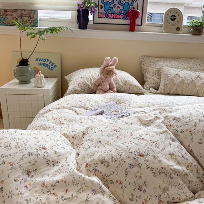 91家纺网 家纺一手货源 找家纺 （总）慕尚家纺 2025新款全棉纯棉母婴双层纱四件套