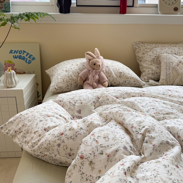 91家纺网 家纺一手货源 找家纺 （总）慕尚家纺 2025新款全棉纯棉母婴双层纱四件套