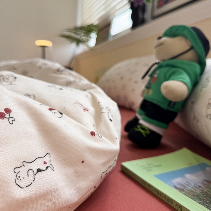 91家纺网 家纺一手货源 找家纺 慕尚家纺 2025新款全棉纯棉母婴双层纱四件套 小狗和羊驼