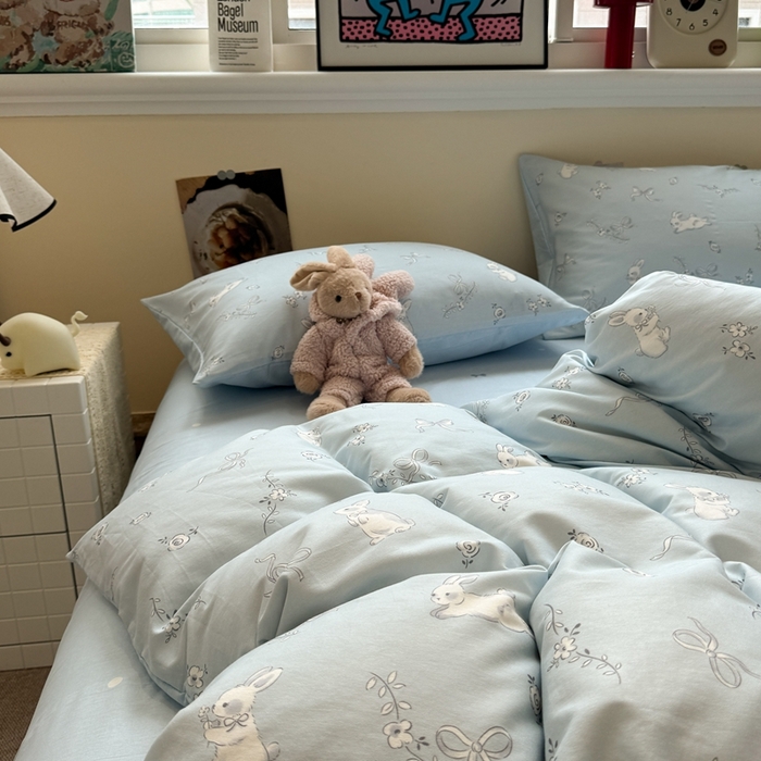 91家纺网 家纺一手货源 找家纺 慕尚家纺 2025新款13070全棉纯棉印花四件套 灵感兔