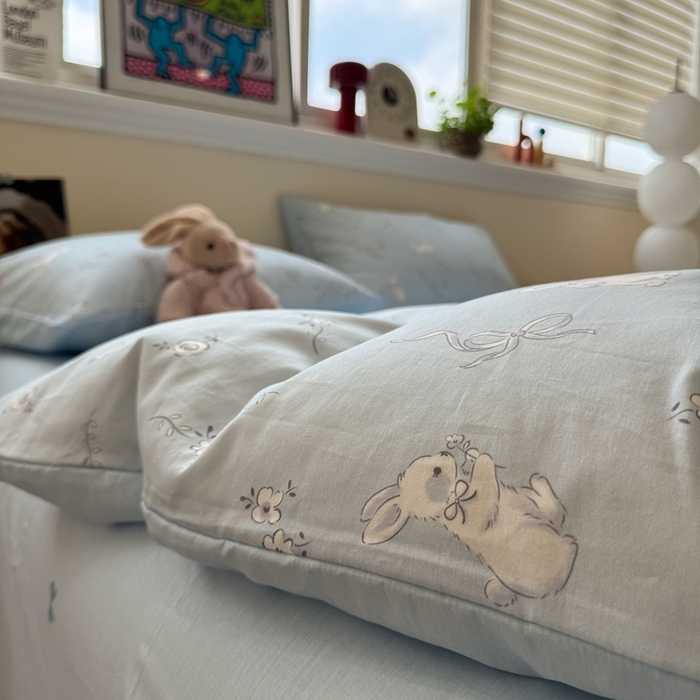 91家纺网 家纺一手货源 找家纺 慕尚家纺 2025新款13070全棉纯棉印花四件套 灵感兔