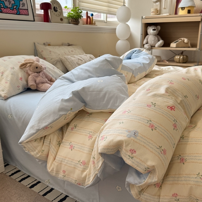 慕尚家纺 2025新款13070全棉纯棉印花四件套 兔兔录