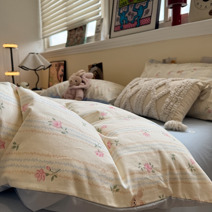 91家纺网 家纺一手货源 找家纺 慕尚家纺 2025新款13070全棉纯棉印花四件套 兔兔录