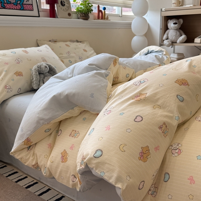 慕尚家纺 2025新款13070全棉纯棉印花四件套 星悦