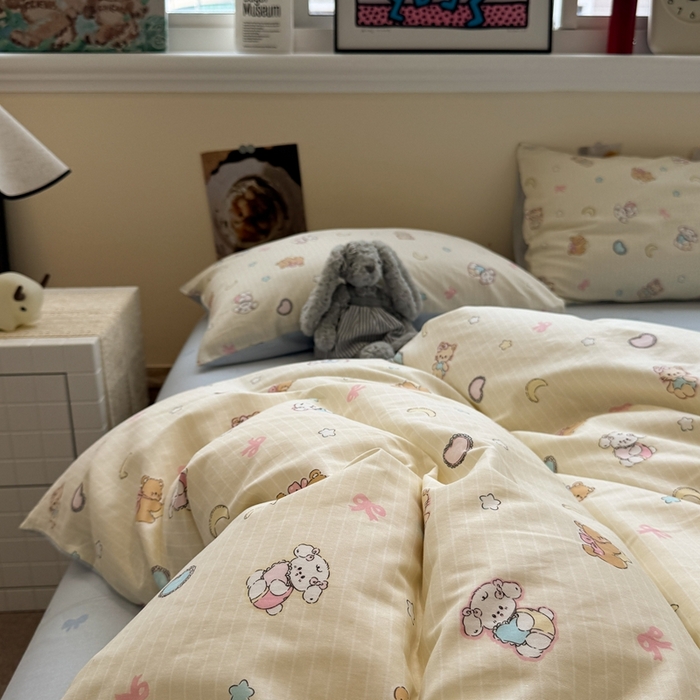 91家纺网 家纺一手货源 找家纺 慕尚家纺 2025新款13070全棉纯棉印花四件套 星悦