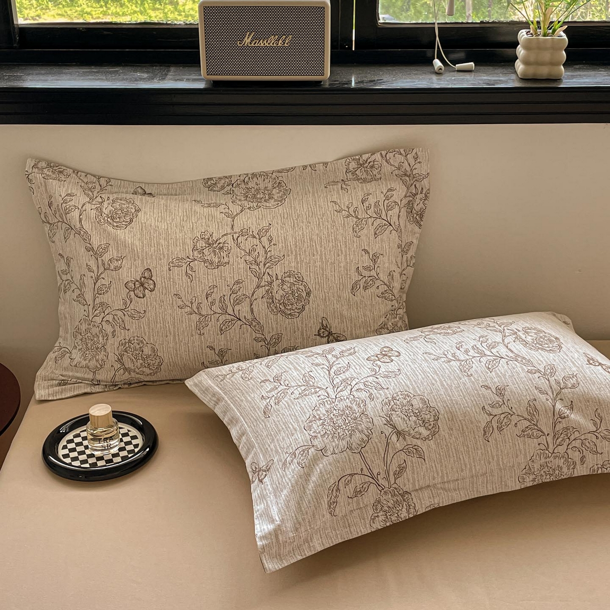 91家纺网 家纺一手货源 找家纺 涵宸家纺 2025新款加厚全棉磨毛印花四件套--罗马系列 场景一 F漫春