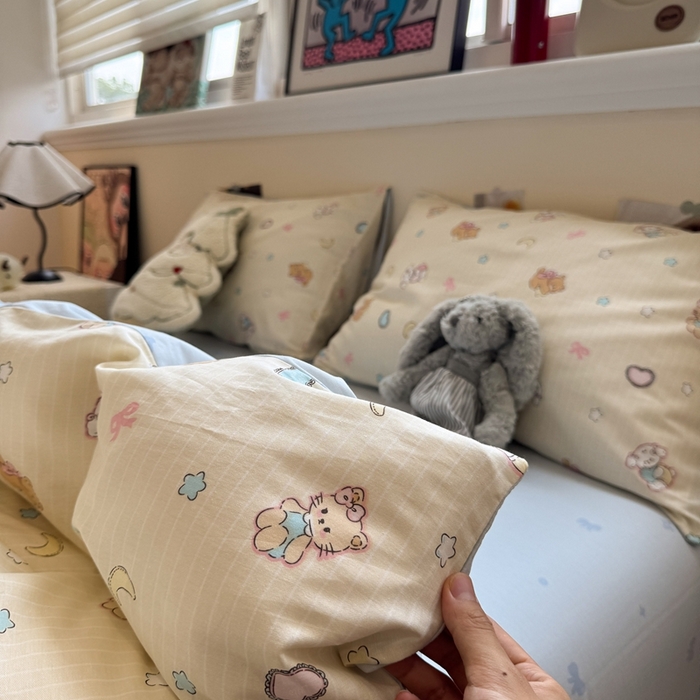 91家纺网 家纺一手货源 找家纺 慕尚家纺 2025新款13070全棉纯棉印花四件套 星悦