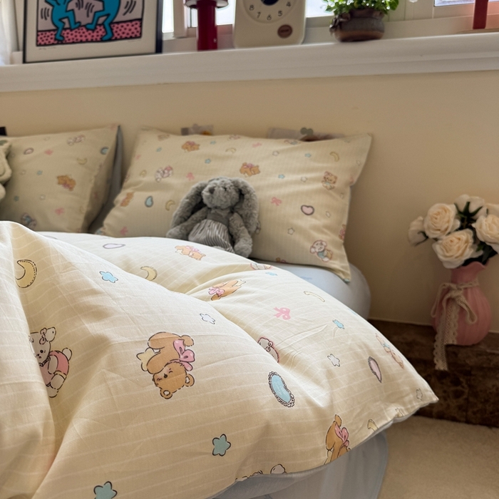 91家纺网 家纺一手货源 找家纺 慕尚家纺 2025新款13070全棉纯棉印花四件套 星悦