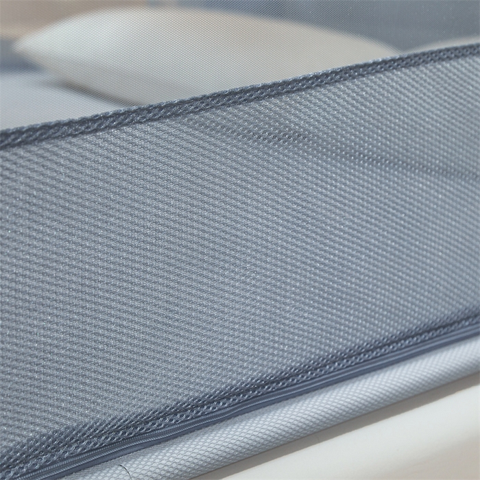 91家纺网 家纺一手货源 找家纺 佳梦家纺 2025新款防摔款花边六棱方帐蚊帐-星河系列 星河-蓝灰