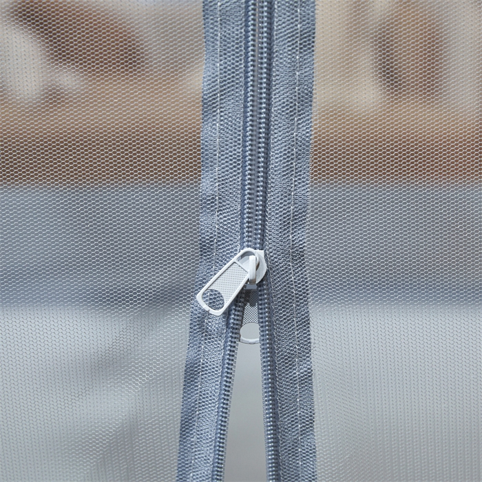 91家纺网 家纺一手货源 找家纺 佳梦家纺 2025新款防摔款花边六棱方帐蚊帐-星河系列 星河-蓝灰