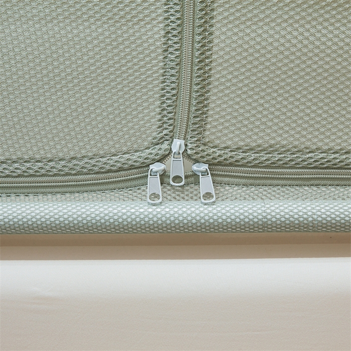 91家纺网 家纺一手货源 找家纺 佳梦家纺 2025新款防摔款花边六棱方帐蚊帐-星河系列 星河-柳绿