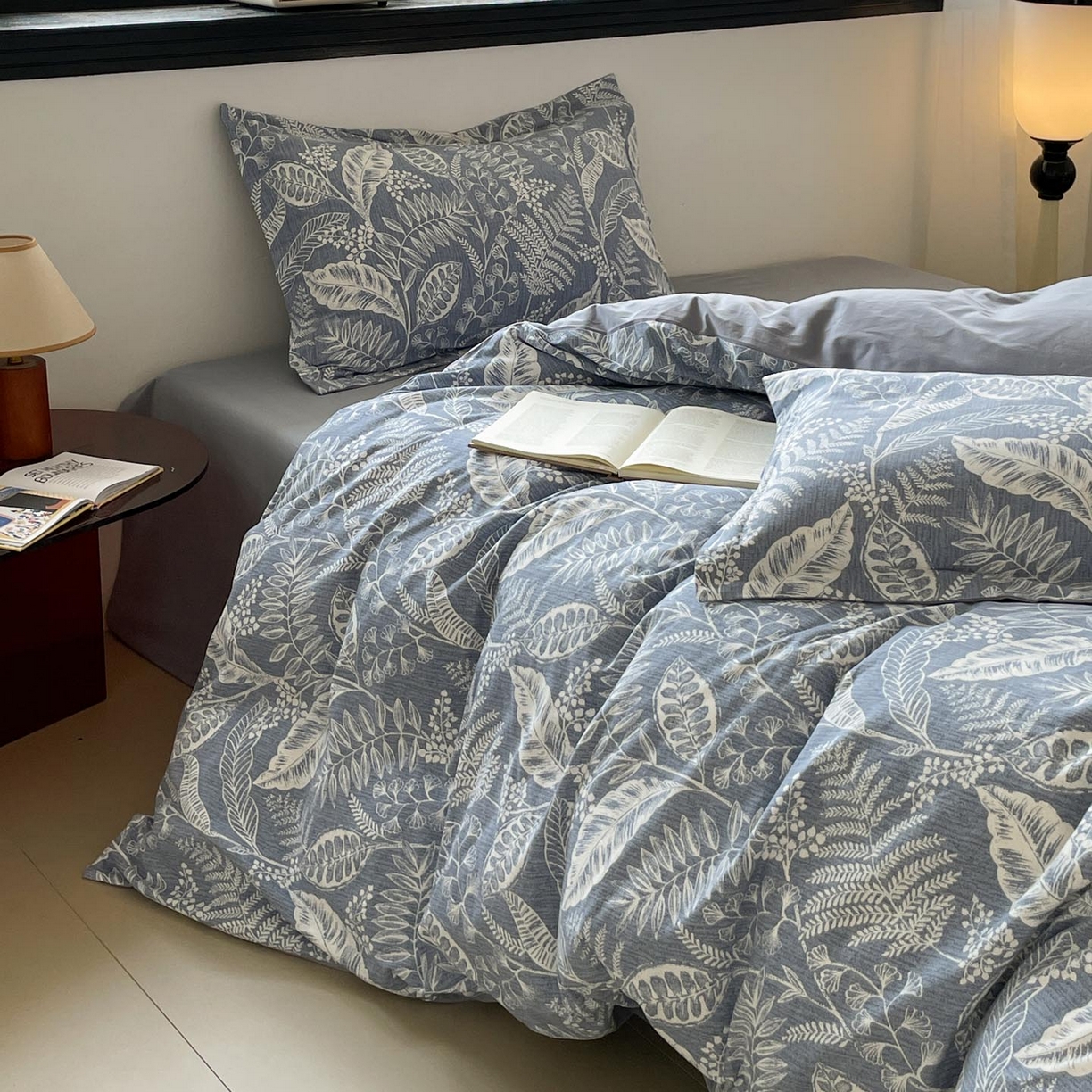 91家纺网 家纺一手货源 找家纺 涵宸家纺 2025新款加厚全棉磨毛印花四件套--罗马系列 场景一 F阡陌