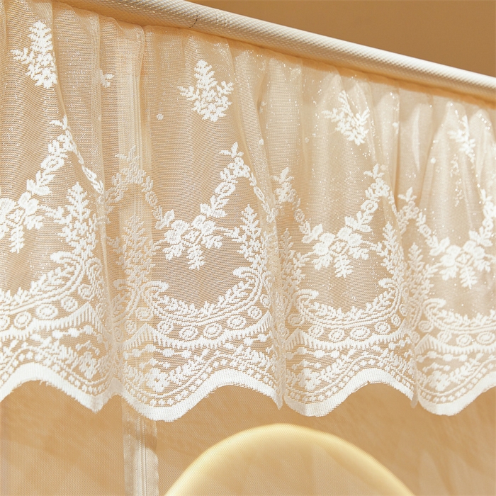 91家纺网 家纺一手货源 找家纺 佳梦家纺 2025新款防摔款花边六棱方帐蚊帐-星河系列 星河-奶油黄