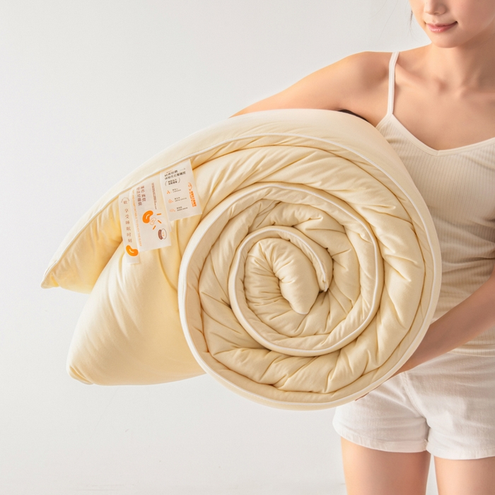 91家纺网 家纺一手货源 找家纺 （总）栩裕纺织 2025新款纯色超柔云朵针织被被子被芯冬被