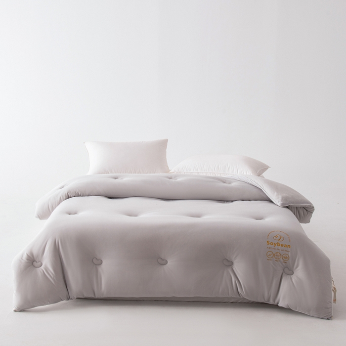 91家纺网 家纺一手货源 找家纺 栩裕纺织 2025新款纯色超柔云朵针织被被子被芯冬被 云朵被-云烟灰