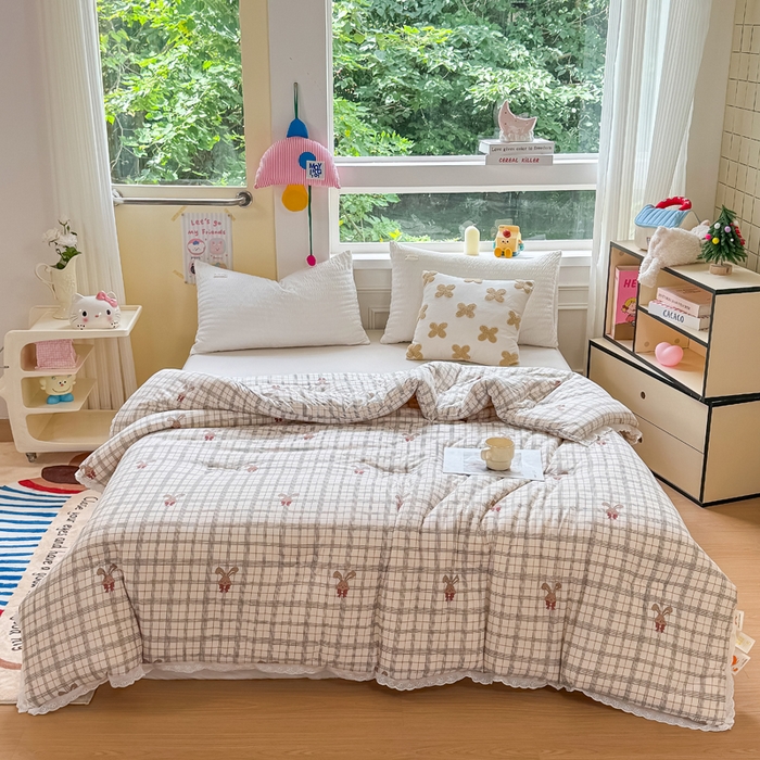 91家纺网 家纺一手货源 找家纺 （总）栩裕纺织 2025新款印花针织棉牛奶被被子被芯冬被