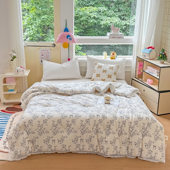 91家纺网 家纺一手货源 找家纺 （总）栩裕纺织 2025新款印花针织棉牛奶被被子被芯冬被