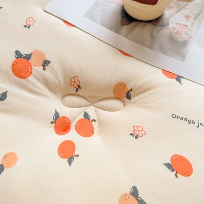 91家纺网 家纺一手货源 找家纺 栩裕纺织 2025新款印花针织棉牛奶被被子被芯冬被 橘彩