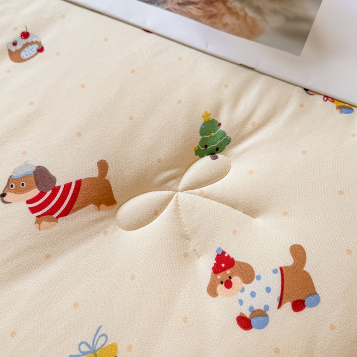 91家纺网 家纺一手货源 找家纺 栩裕纺织 2025新款印花针织棉牛奶被被子被芯冬被 腊肠狗