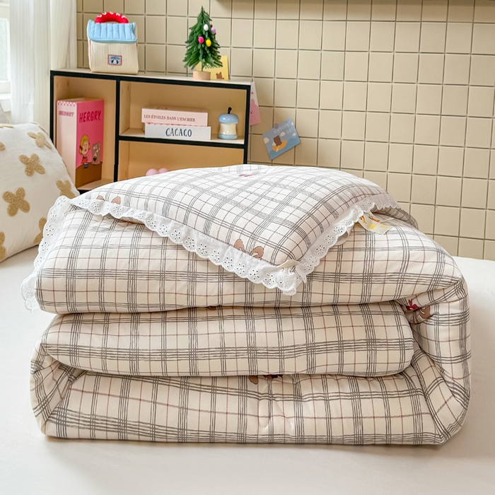 91家纺网 家纺一手货源 找家纺 栩裕纺织 2025新款印花针织棉牛奶被被子被芯冬被 流金