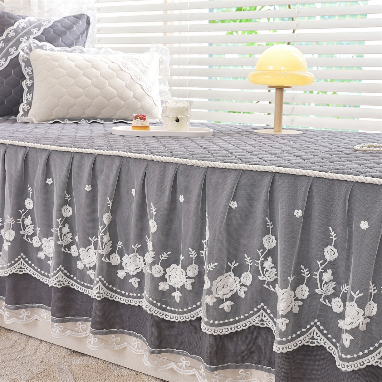 91家纺网 家纺一手货源 找家纺 共鸣沙发垫 2025新款星语飘窗垫 星空灰色