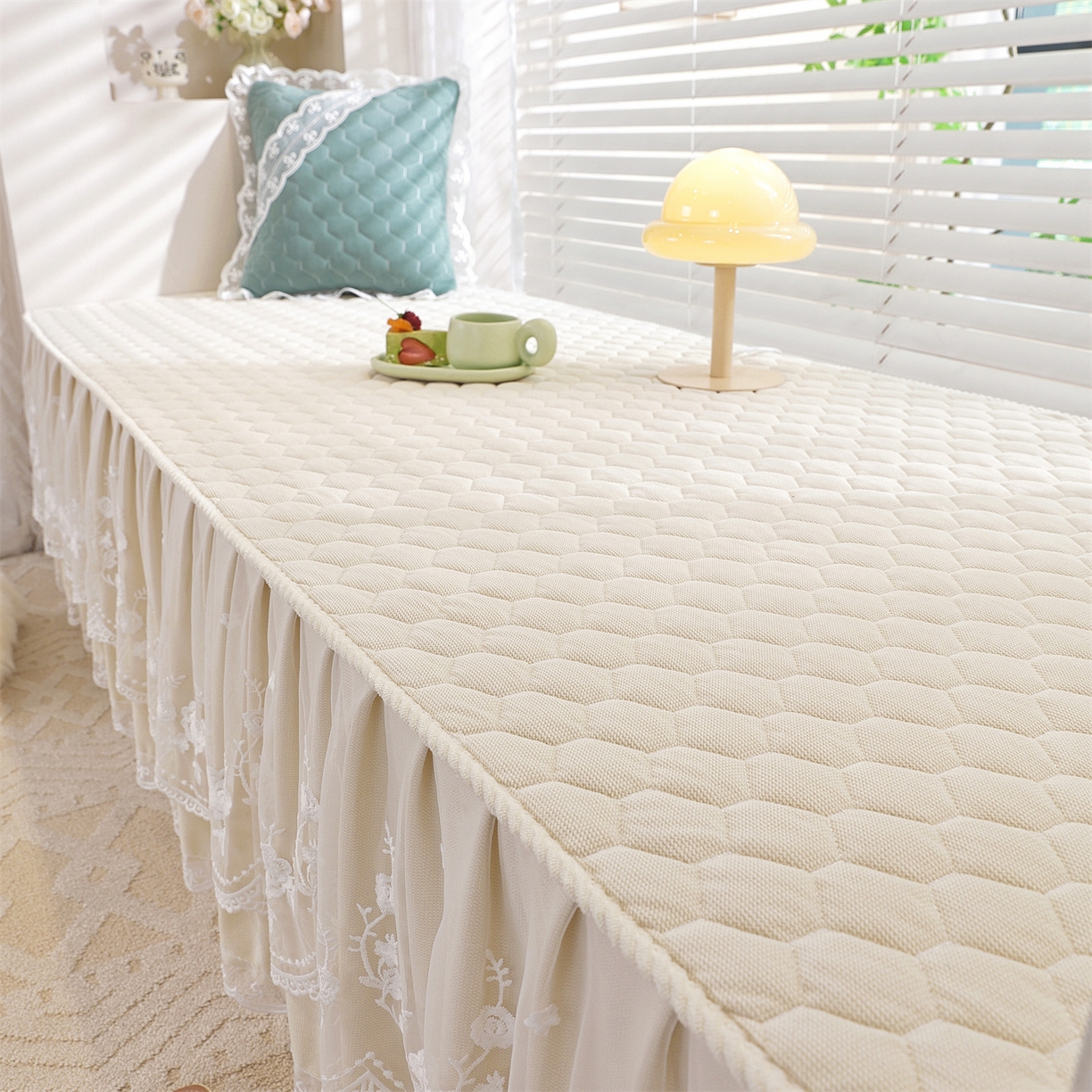 91家纺网 家纺一手货源 找家纺 共鸣沙发垫 2025新款星语飘窗垫 星空米色