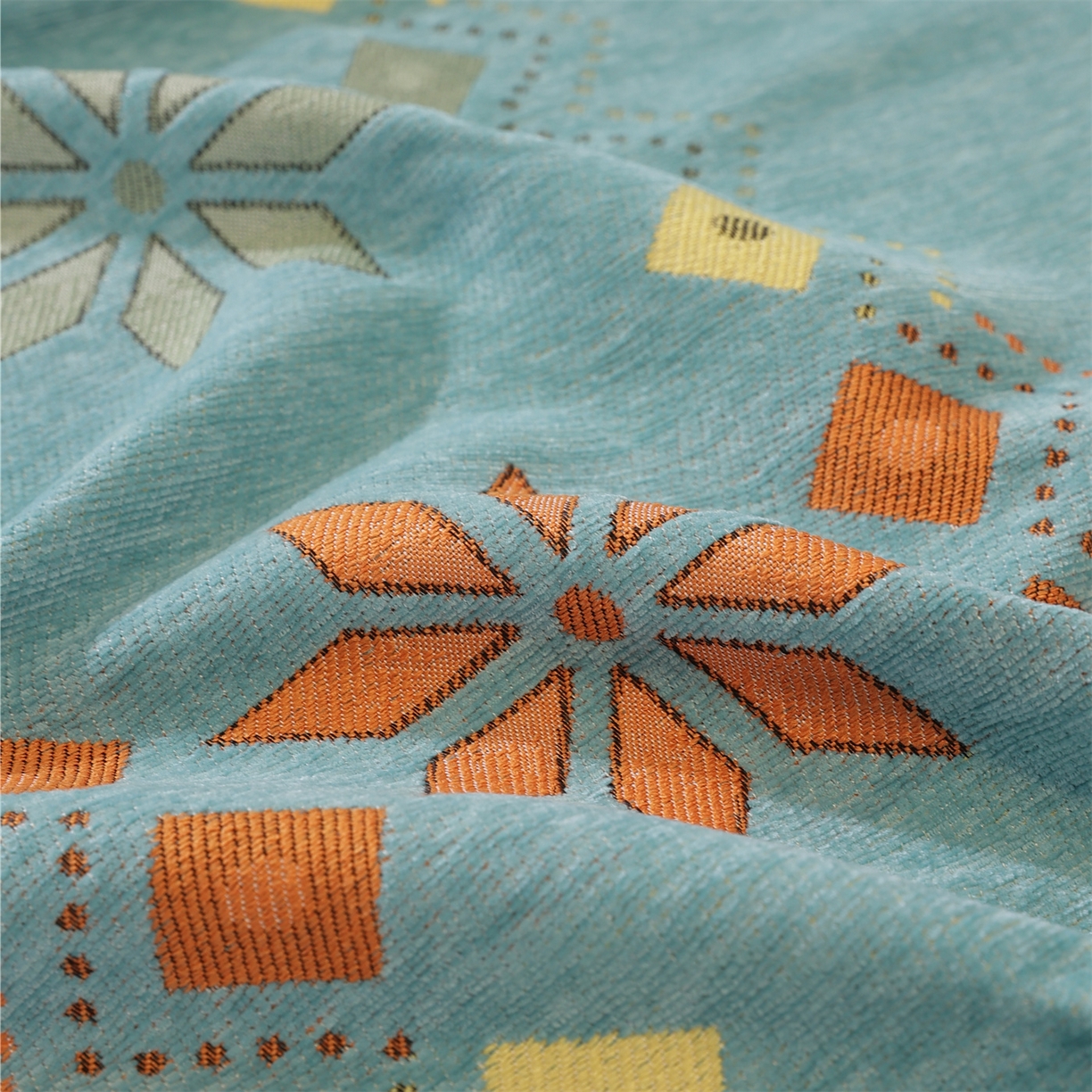 91家纺网 家纺一手货源 找家纺 共鸣沙发垫 2025新款雪尼尔沙发巾波西米亚 波西米亚绿色