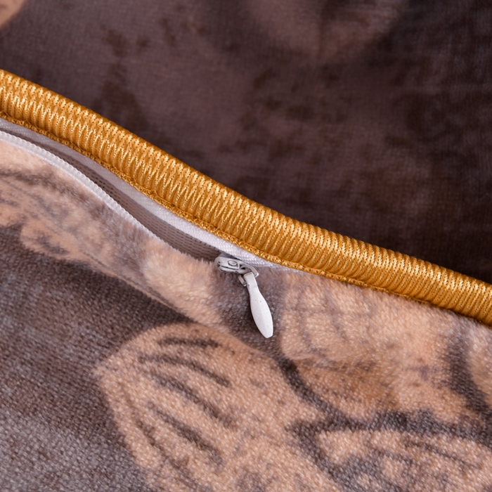 91家纺网 家纺一手货源 找家纺 芯诗曼家纺 2025新款金貂绒牛奶绒印花三件套 暗香