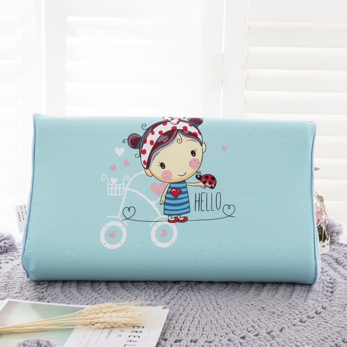 91家纺网 家纺一手货源 找家纺 大黄蜂家居家纺 2025新款全棉13372棉儿童卡通乳胶枕套 糖果女孩