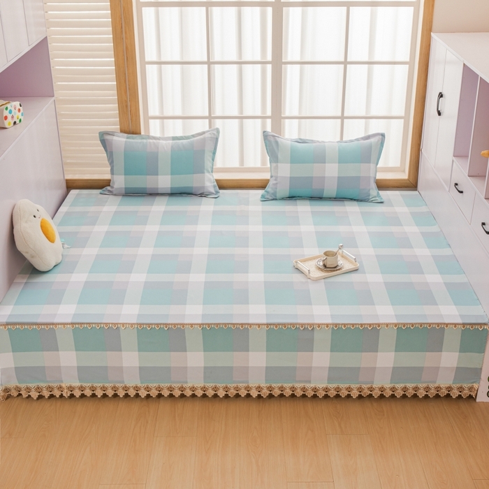 91家纺网 家纺一手货源 找家纺 手艺人家纺 2025新款单层老粗布炕盖LDK23-LDK27 LDK23