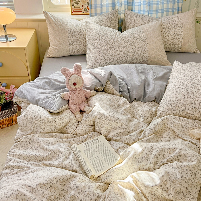 91家纺网 家纺一手货源 找家纺 海岛哥哥 2025新款韩式全棉蕾丝花边软绵绵四件套 楼兰