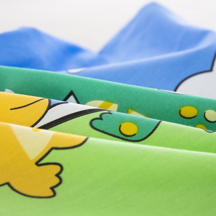 91家纺网 家纺一手货源 找家纺 大黄蜂家居家纺 2025新款全棉13372棉儿童卡通乳胶枕套 哈喽恐龙 