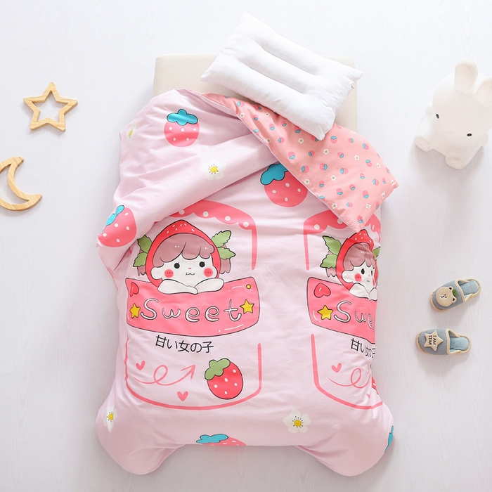 91家纺网 家纺一手货源 找家纺 （总）鱼宝 2025新款全棉幼儿园套件 三件套—童真系列