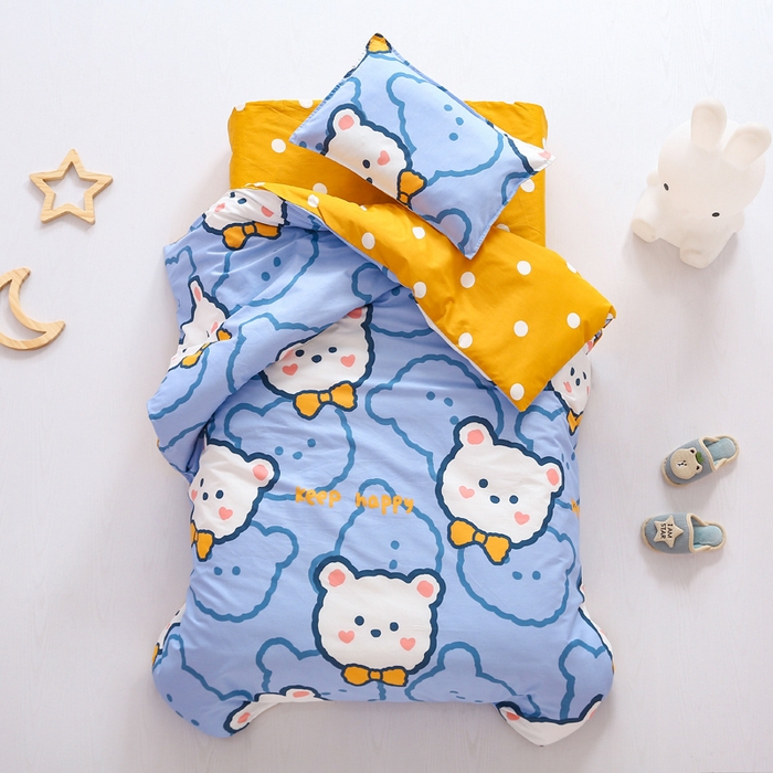 91家纺网 家纺一手货源 找家纺 （总）鱼宝 2025新款全棉幼儿园套件 三件套—童真系列