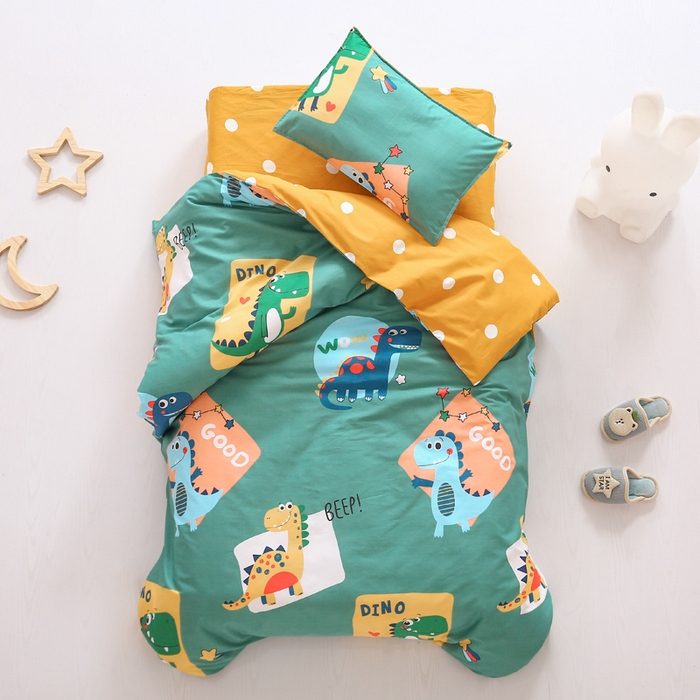 91家纺网 家纺一手货源 找家纺 （总）鱼宝 2025新款全棉幼儿园套件 三件套—童真系列