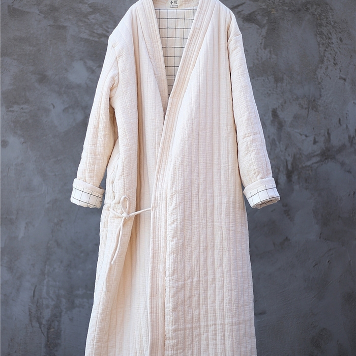 91家纺网 家纺一手货源 找家纺 洛兰沙家居馆【只代发】【只代发】 2025新款冬季禅意系绳棉衣棉服夹棉外套长款大衣单上衣短国风复古棉衣女 红色-长款