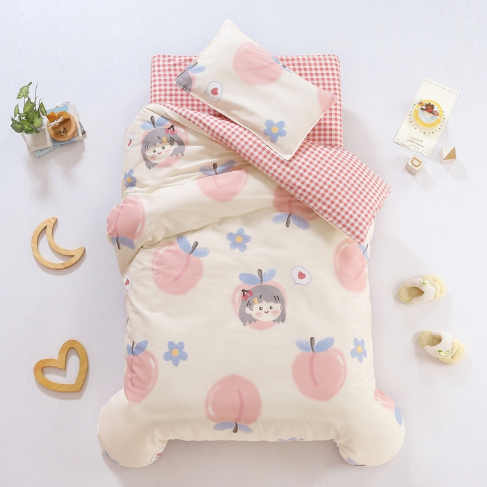 91家纺网 家纺一手货源 找家纺 （总）鱼宝 2025新款全棉幼儿园套件 三件套—童真系列